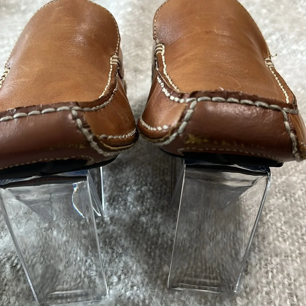 Varese Casual Max Brown Leather‎ Slip on Loafers Driving Shoes Size 10